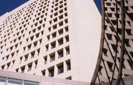 a panoramic view of the exterior of westchester court house