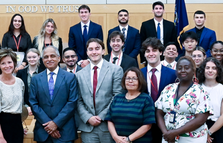 Photo of many diverse interns
