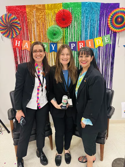 Angelica Bianchetti, Secretary to Bronx County Family Court Supervising Judge Alison M. Hamanjian, Bronx Family Court Supervising Judge Alison M. Hamanjian, and newly appointed New York Court of Claims Fiordaliza Rodriguez, who formerly served on the Bronx County Family Court bench   