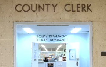 Photo of the hallway that leads to the County Clerk's office.