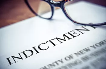 Photo of an Indictment sheet cover.